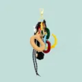Colorful leather resin bag charm DIY keychain accessory stylish multi-color variant design - Letter Q Style (B402-Q)