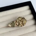 Exquisiter vergoldeter Kupfer Rosenblatt verstellbarer Ring fuer Damen Schmuck Mode. - Rosenblüte (Gold)