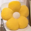Yellow flower plush pillow, cute striped velvet cushion for home sofa, soft plush toy. - Yellow Flower / 40CM