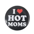 Round metal pin badge with novelty funny slogan design, perfect for clothing and bags decoration. - Black Background Heart Style (XZ6372)