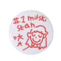 Round metal badge with cute hand-drawn style art and text, ideal for clothes decoration. - Mitski Stan Star Style (XZ6395)