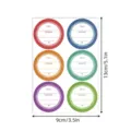 Paquet de 6 autocollants d'etiquettes rondes coloris inscriptibles pour pots en verre et - 6 Pièces/Paquet / Coloré