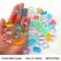 Colorful resin candy charms flatback cabochons for DIY crafts jewelry making 21-24mm 100pcs - Mini Candy / 100 Pieces/Pack