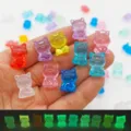 Colorful luminous resin animal figurines glow in dark miniature toys for car dashboard decor. - 100 Pieces/Pack / Luminous Little Kitty