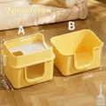 Extragroße mangogelbe Katzentoilette geschlossene Haustier Toilette mit praktischer Schaufel - Auslauffreies Katzenklo / 55CM Extra Groß / Mangogelb