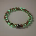 Luminous starry glass bead bracelet, glowing night crystal healing bracelet for men and women. - 10mm / Violet