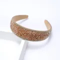 Elegant crystal rhinestone headband for women, handmade sparkle hair hoop fashion accessory. - Champagne