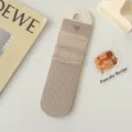 Beigefarbene Socken mit Herzstickerei, süße lässige Mesh-Crew-Socken Variante Mode - Khaki
