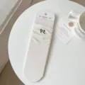 Weiße Schleifen-Wadensocken, süße Ballett-Stil Sommer Mesh Slouch-Socken für Damen. - Einheitsgröße / Weiß