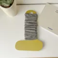 Sommer dünne Damen Stulpen halber Zeh Ballett Stil Strick Socken grau für Alltag Kleidung - Hellgrau