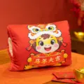 Year of the Horse cartoon hand warmer plush pillow, cute mascot plush doll for winter cozy use. - 30x23cm / Auspicious Horse Year