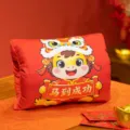 Red Year of the Horse cartoon hand warmer plush pillow cute Chinese style cushion toy 1pcs - 30x23cm / Success Horse Style