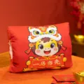 Cute Chinese New Year Year of the Horse plush hand warmer pillow with cute lion dance design. - 30x23cm / Leading the Way