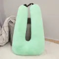 Cuscino da viaggio in peluche verde a forma di U con cinturino, comodo supporto per il collo. - 72*46cm (0.9kg) / Verde mela