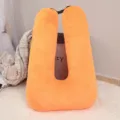 Cuscino da viaggio in peluche arancione a forma di U morbido per auto ufficio e sonno - 72*46cm (0.9kg) / arancio caldo