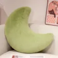 Green moon plush pillow soft stuffed toy cute cushion for home sofa bedroom decoration gift item - 15x10cm (0.03kg) / Green