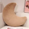 Soft plush crescent moon pillow cozy home sofa cushion cute stuffed doll for girls bedroom decor - 15x10cm (0.03kg) / Coffee