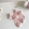 Chaussettes basses japonaises fines d'été, chaussettes courtes roses respirantes avec broderie. - Taille unique / Rose
