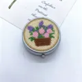 Handgemachte Perlen Metall Schmuckdose, exquisite perlenbesetzte Blumen Design Aufbewahrung. - Blumentopf Grüne Pflanze Stil (1)
