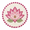 Handmade seed bead beaded lotus flower coaster table mat exquisite home decor craft hot pad - Lotus