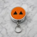Halloween Perlen Kürbis Metall Pillendose Schlüsselanhänger Tragbare Aufbewahrung Tasche - Kürbis Stil (1)