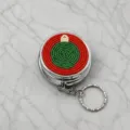 Weihnachten Perlen Metall Pillendose mit Schlüsselanhänger, tragbare Schmuckdose. - Weihnachtskugel