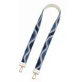 Sangle de sac de remplacement en perles bleu et blanc avec mousquetons dorés large bandoulière - Arc-en-ciel
