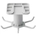 Grey 360-degree rotating kitchen hook with six claws for cabinet wall-mounted storage. - Gray