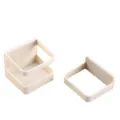 Punch-free wall-mounted umbrella rack storage shelf set for home entryway and hallway use. - Off White