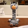 Cute zebra giraffe plush toy, long neck cartoon stuffed doll animal toy variant model. - 23cm / Zebra