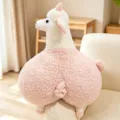 Leuke schapenbil pluche kussen zacht dier knuffel grappige bank decoratie kussen - 60CM / Roze