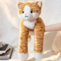 Cute long-armed orange cat plush toy, soft stuffed animal doll, comfortable soothing pillow. - 55cm / Orange Cat