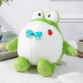 Cute round fat green frog plush toy stuffed doll with cute bow tie and ladybug decor variant - Bow Tie Chubby Frog (25cm) / Green