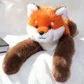 Cute lying fox plush toy soft stuffed animal doll pillow for kids room decor fluffy gift - 55cm / Fox