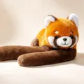 Cute red panda plush toy, soft stuffed animal pillow, adorable lying doll for kids. - 55cm / Red Panda