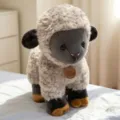 Cute standing lamb plush toy soft sheep doll stuffed animal for kids birthday gift decoration - Gray / 23cm