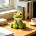 Cute green frog plush toy stuffed animal keychain soft doll desktop decor adorable gift - 15cm / Frog