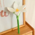 Simpatico fiore in peluche di simulazione bouquet giocattolo decorazione camera bambola - Giglio Bianco 30cm