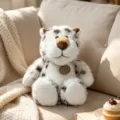 Cute plush simulation lion doll, soft stuffed animal toy for kids, cozy soothing companion gift. - Snow Leopard
