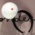 Cute plush billiard ball headband with soft white fuzzy fabric and red dot detail for girls. - Red Dot White Ball Style
