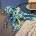 Soft Blue-Ringed Octopus Plush Toy, Cute Leopard Print Stuffed Animal Doll Variant - 30cm / Leopard Blue