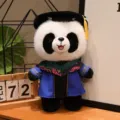 Adorable peluche panda de graduation avec chapeau et robe académique pour cadeau de fille. - Col Vert Style B