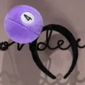 Purple plush billiard ball headband with number 4, cute cartoon hair hoop for girls daily wear. - No. 4 Ball Style