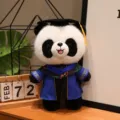 Adorable peluche panda docteur avec uniforme de remise des diplômes, poupée douce. - Col Bleu Style B