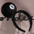 Plush billiard ball headband, black 8 ball hair hoop, cute fuzzy hair accessory for women and girls. - No. 8 Ball Style