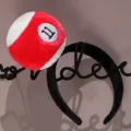 Cute plush billiard ball headband with number 11 design, soft fabric hair hoop for daily wear. - No. 11 Ball Style