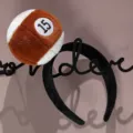 Cute billiards plush headband featuring a 15-ball design, soft hair hoop for girls daily wear. - No. 15 Ball Style