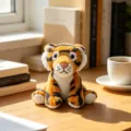 Cute plush tiger toy stuffed animal soft comforting doll for kids cozy room decor variant. - 15cm / Tiger