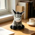 Grey donkey plush toy cute soft stuffed animal toy for kids soothing doll home decor - 15cm / Donkey