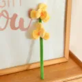 Cute plush flower simulation bouquet toy home decoration room ornament soft fabric gift - 30cm Yellow Orchid